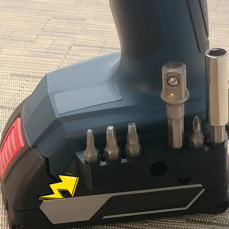 Impact Driver Bit Holder, Drill Bit Storage Rack with 6 Slots, Power Tool Bit Organizer for 18V Cordless Drill Driver Accessorie