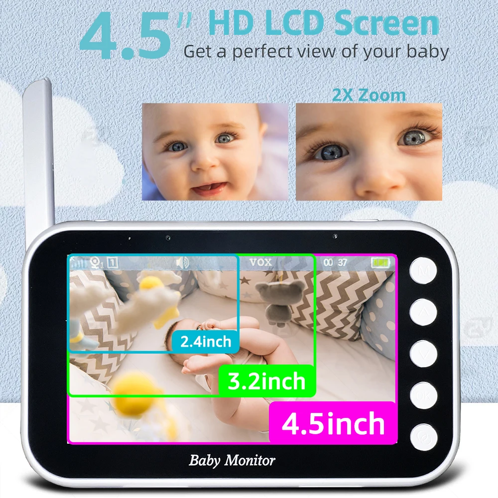 Monitor para Bebés 4.3 con Vis - Wireless Baby Monitor reseña y precio