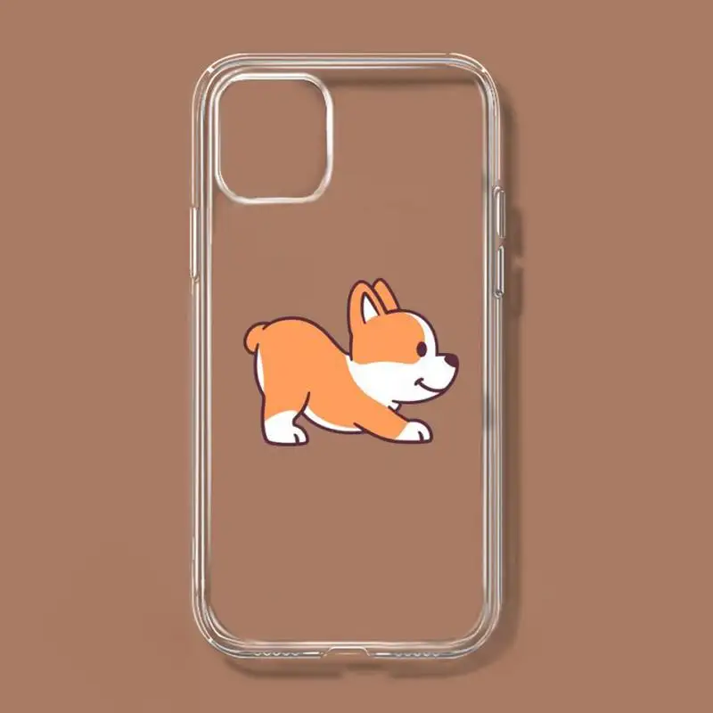 Cute Corgi Butt Animal Puppy Phone Case Transparent soft For iphone 11 13 12 14 pro max mini plus