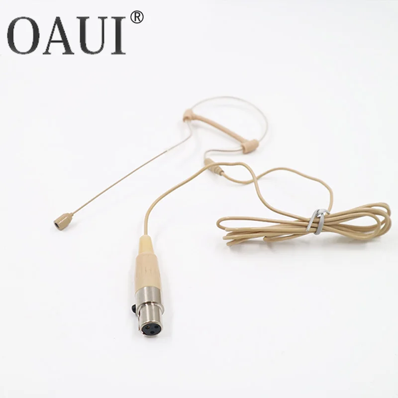 ميكروفون سماعة الرأس مكثف متعدد الاتجاهات بخطاف أذن واحد لموصل AKG Samson اللاسلكي Mini TA3F XLR 3Pin