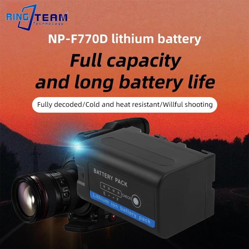 6300mAh for Sony NP-F770 NP-F780 F750 F730 Battery with LED Power Indicator F970 F550 F570 F750 F770 MC1500C