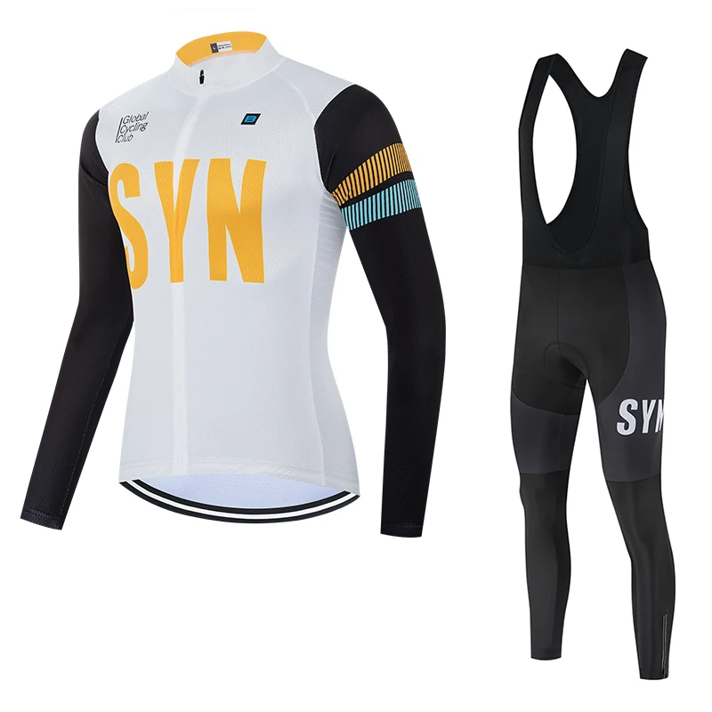 

SYN велосипедный трикотаж, велосипедный нагрудник, мужские брюки для езды на шоссейном велосипеде, осенне-зимний комплект куртки для верховой езды, комплект спортивной одежды, велосипедная рубашка
