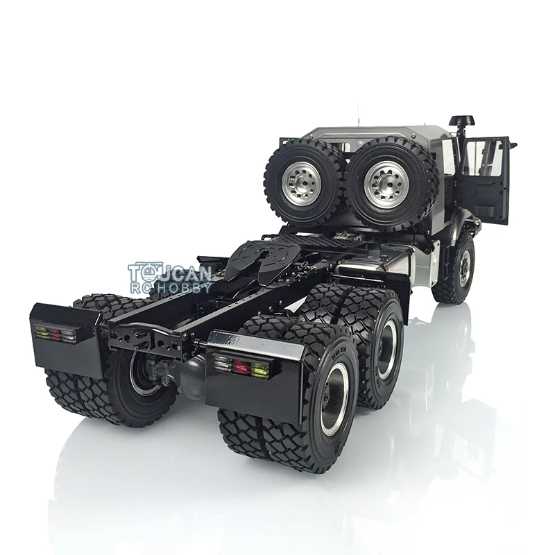 

26,5 дюймов JDM 1/14 металлический 6X6 пульт дистанционного управления внедорожный трактор грузовик 2 скорости коробка передач дифференциал оси шасси без батареи модель