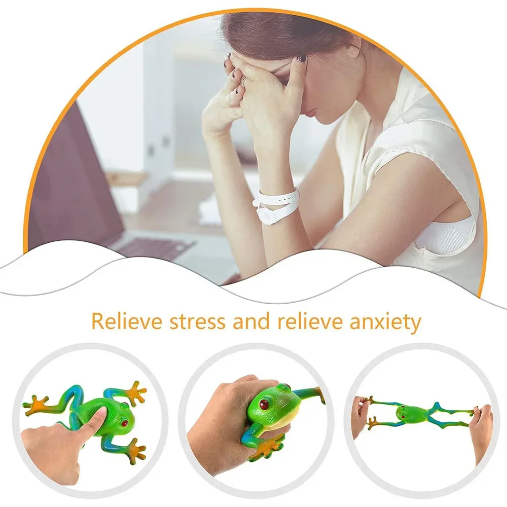 Soft Rubber Simulation Frog Prank Toy Tricky Stress Relief Sensory Play Fake Frog Model Funny Joke Prop Gift for Toddlers