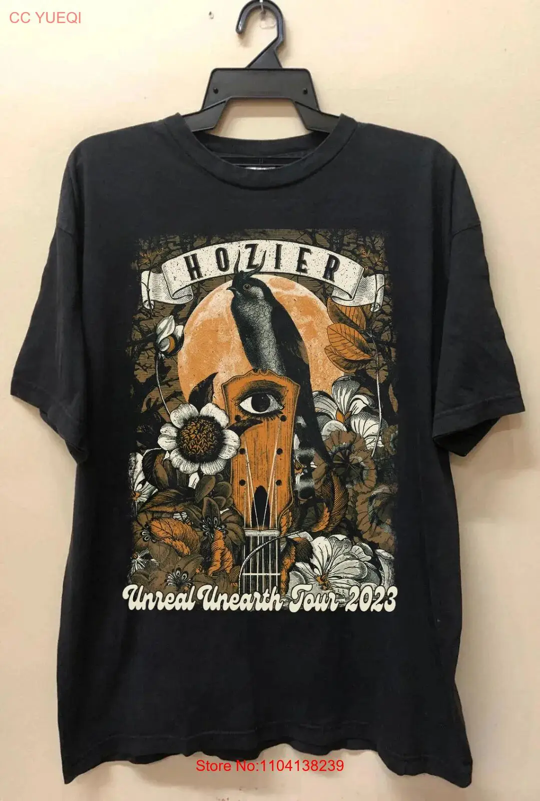 Hozier Unreal Unearth Tour 2023 Black T-Shirt Gift Fans Music All Size S-3XL