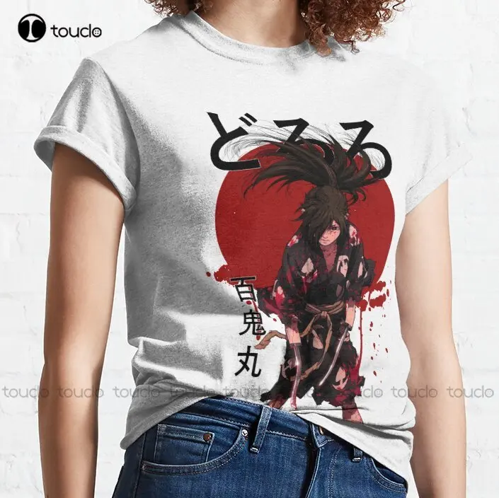 Dororo - Hyakkimaru Trending T-Shirt Womens Shirts High Quality Cute Elegant Lovely Kawaii Cartoon Sweet Cotton Tee Shirts New