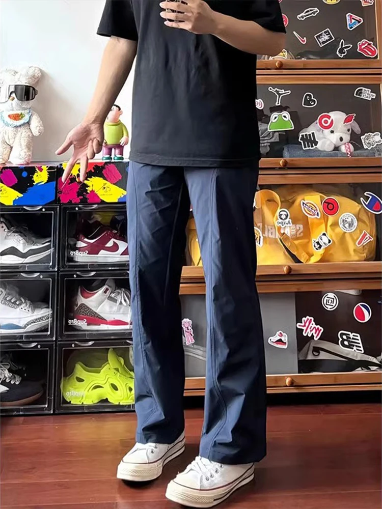 

Trousers Men's Soft ell Fce Lined Casual Pants Straight Leg Waterproof Autumn Winter Knife Blade Workwear Trousers