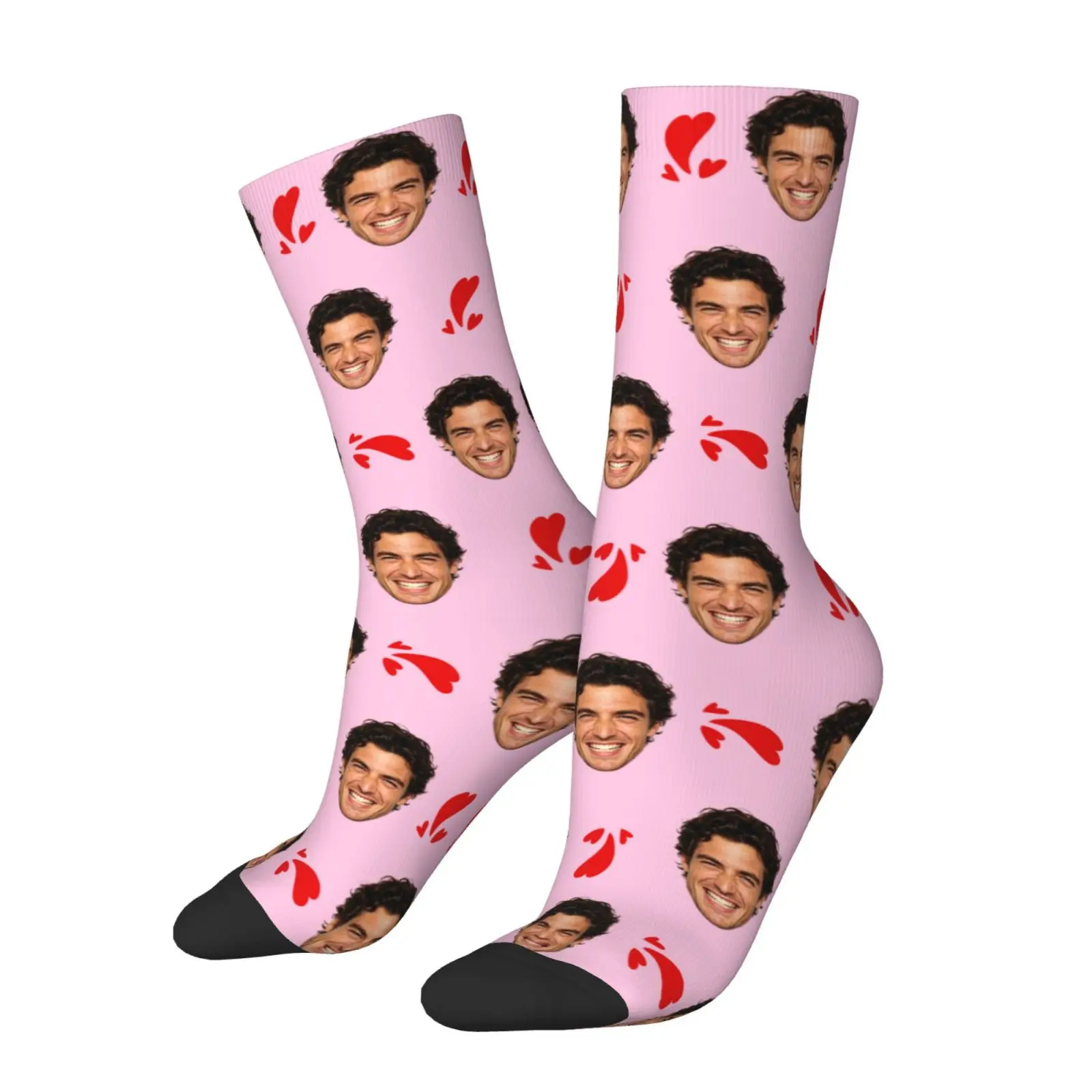 Novelty Custom Face Socks DIY Personalized Photo Custom Socks Crazy Funny Men's Socks Christmas Party Birthday Anniversary Gift view 3