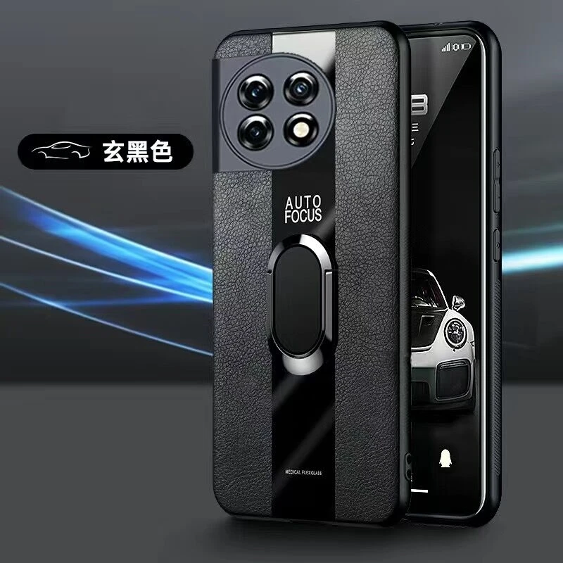 حافظة جلدية زجاجية مغناطيسية لهاتف One Plus OnePlus 13R 13 12 11 11R Ace 5 Ultra 2 Pro 2V nord 5 ce5 حامل حلقة السيارة غطاء مغناطيسي #3