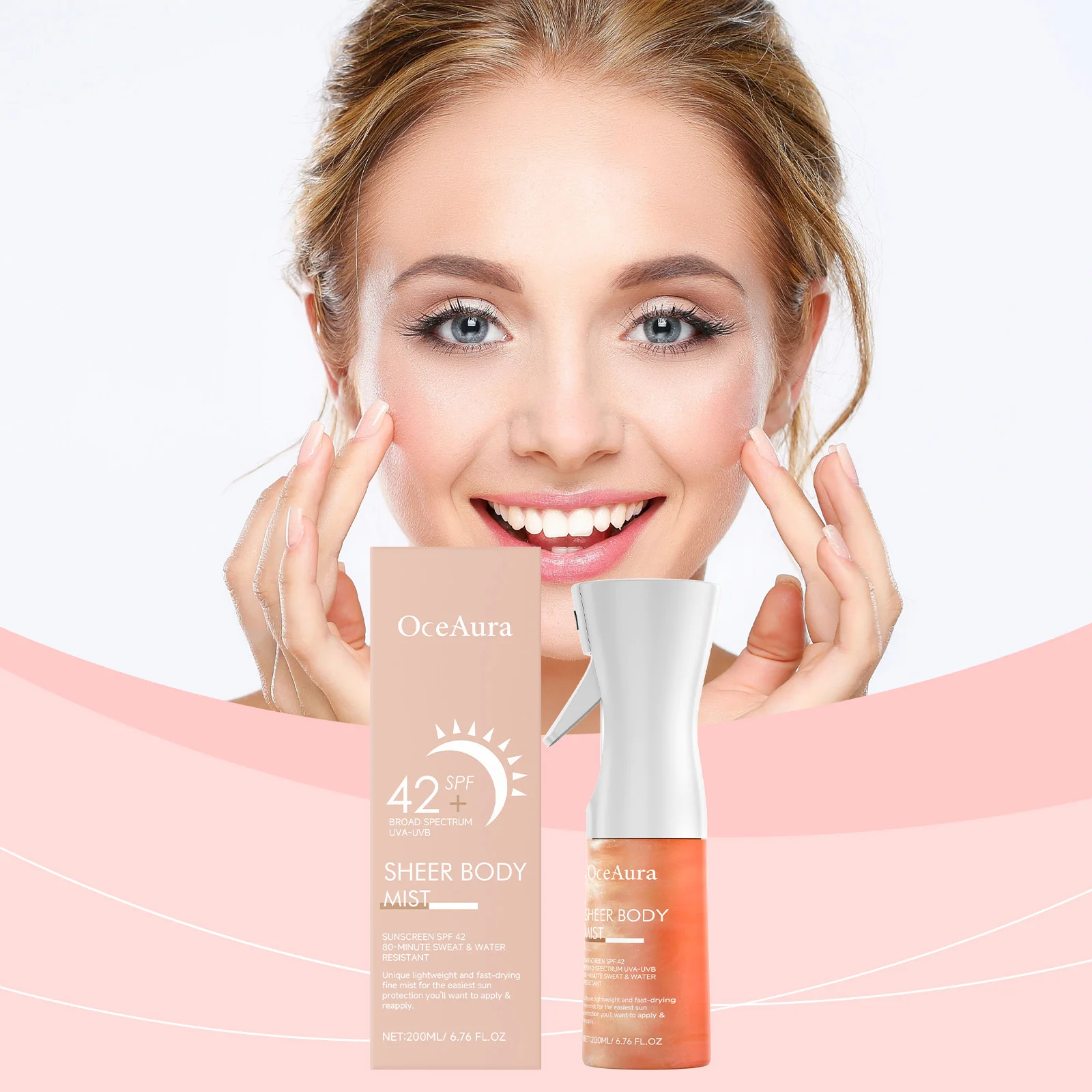 الوجه واقية من الشمس رذاذ قوي ترطيب امتصاص سريع منعش غير لزجة عزل الأشعة فوق البنفسجية المضادة للأكسدة الجسم كريم Sunblock #3