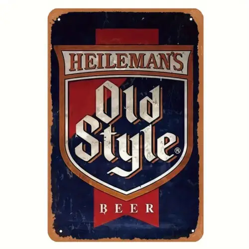 Heileman's Old Style Beer Vintage Novelty Metal Sign 12