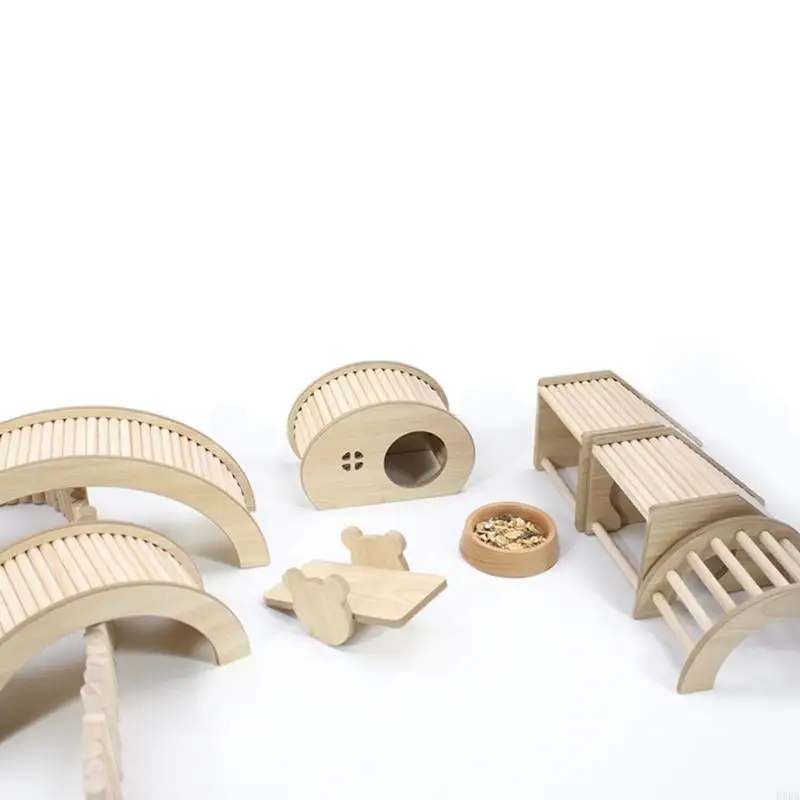 Hamster House Climbing Ladder Play House Nest Chew Toy for Dwarf Hamsters