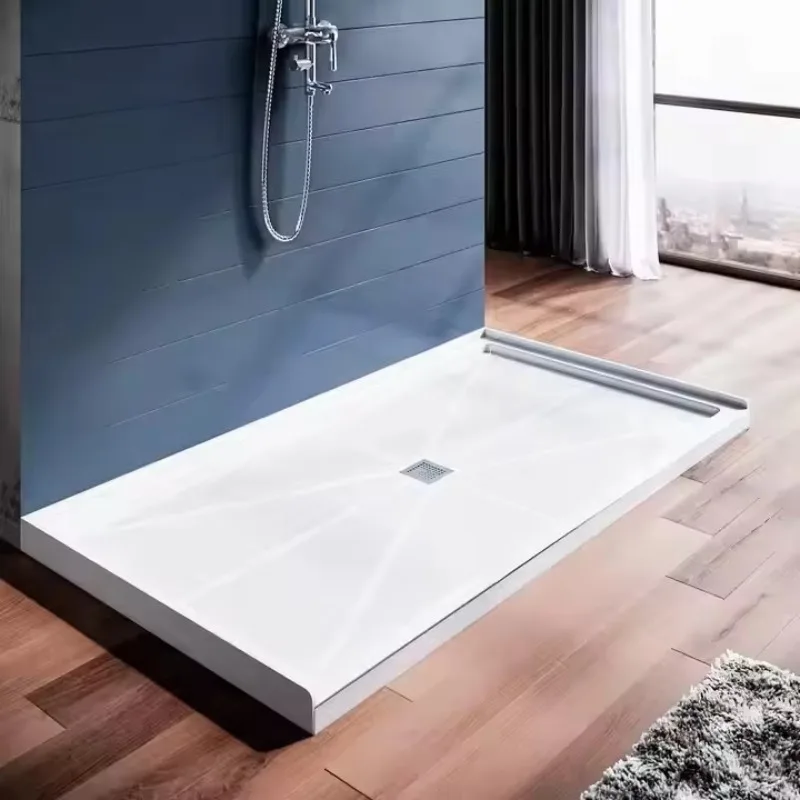 

High quality white artificial stone shower base non-slip & ce certified