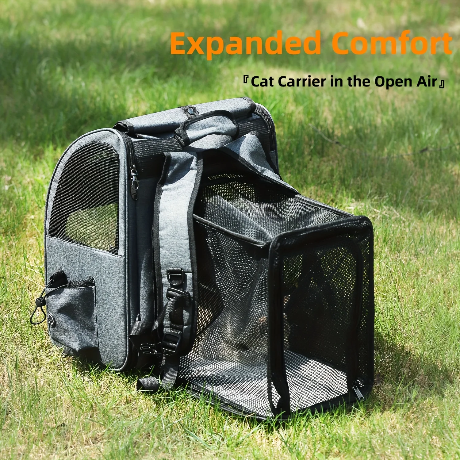 

HOOPET Cat Backpack Carrier, Small And Medium Dogs And Cats Bags, Expandable Pet Carrier Backpack, Airline Approved, Suitable Fo