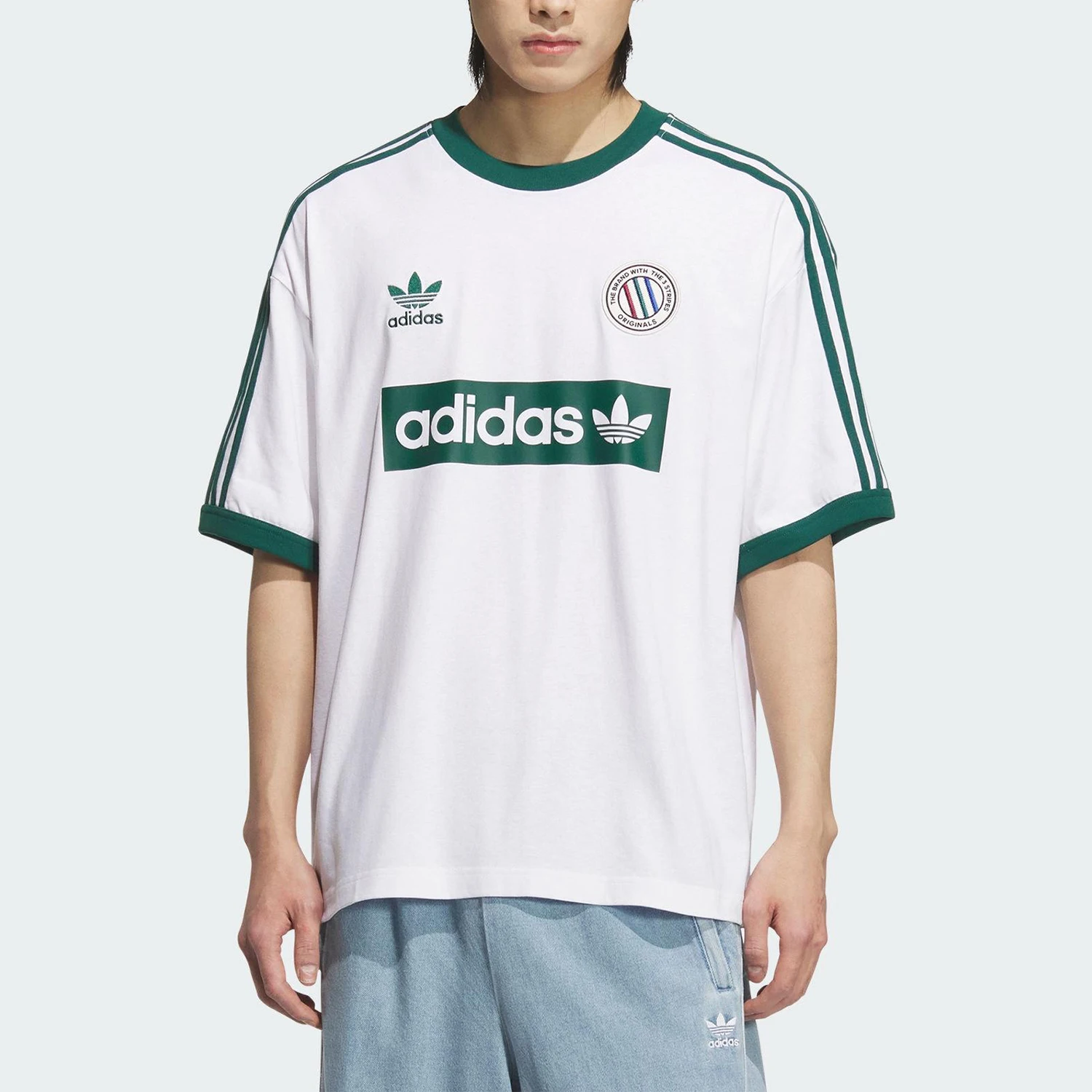 

Мужская модная футболка Adidas Originals в ретро-футбольном стиле KC2602