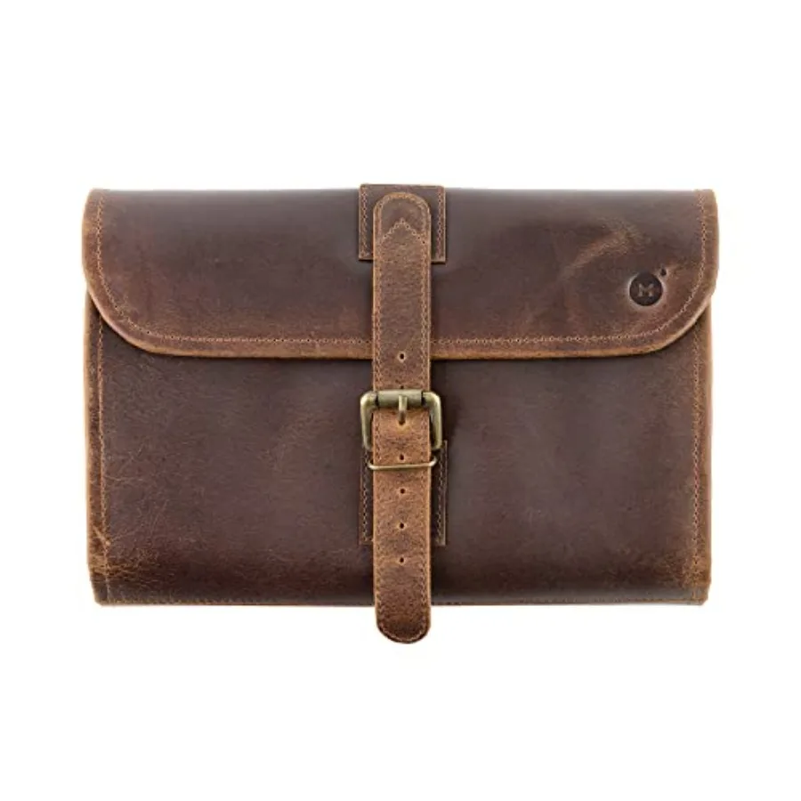 

Hanging Toiletry Bag for Men and Women, Leather Travel Bag with Hanging Hook, Dopp Kit Shower Bag