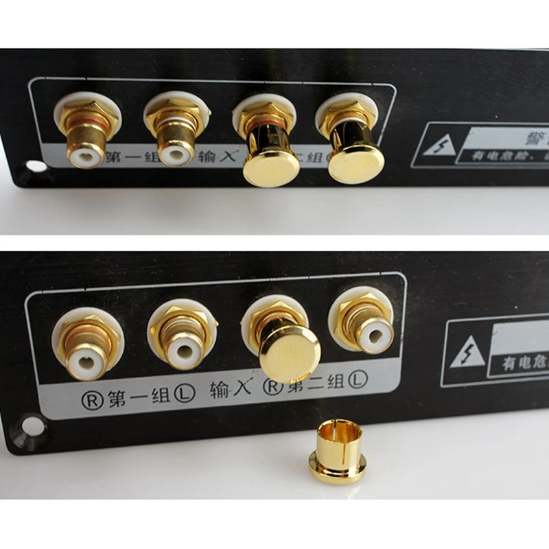 【ГОРЯЧИЕ】10 шт., разъем для защиты от короткого замыкания, разъем для фонокоррекции RCA, защитная крышка