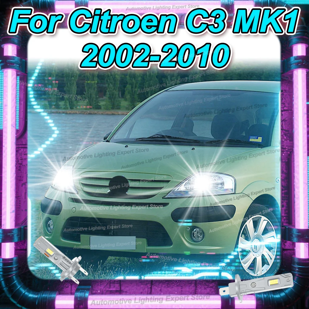 

2/4 шт. светодиодные лампы для фар CANBUS 180 Вт, мощная автоматическая лампа для Citroen C3 MK1 2002 2003 2004 2005 2006 2007 2008 2009 2010