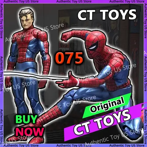Ct Toys Spiderman Figure Mafex 075 The Anazing Spider-Man Comic Ver Mafex 185 Anime Action Figure  Model Doll Customized Toys