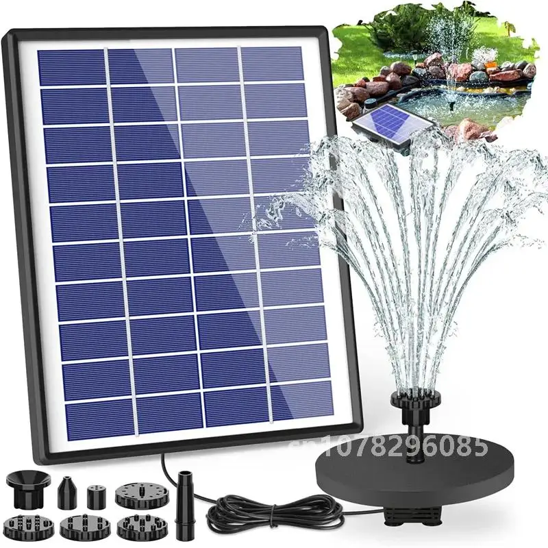 

6.5W Solar Fountain Built-in 1500mAh Battery,Solar Birdbath Fountain,Solar Floating Water Fountain Pump for Pond Garden