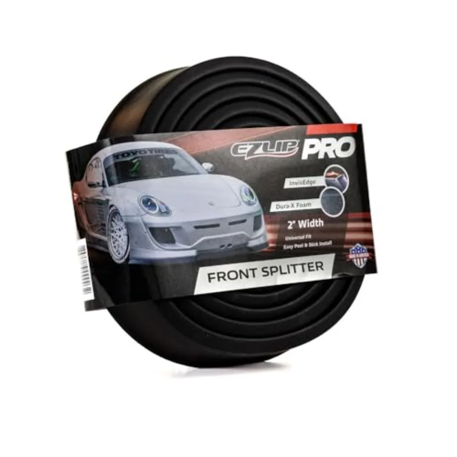 

Front Splitter PRO Universal Fit 2-inch Lip Spoiler Car Accessory to Protect and Customize Your Ride Black