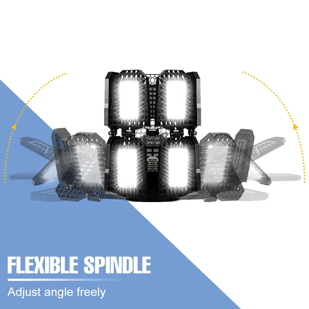 400 واط LED مصباح المرآب 220 فولت طوي تشوه لمبة E26/E27 ورشة عمل مصباح 110 فولت سطوع عالية موقف للسيارات مصابيح السقف #4