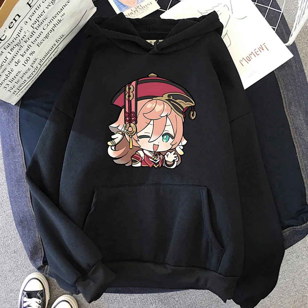 

Genshin Impact Hoodie Yanfei Sweatshirts Fashion Hoody Hot Game Graphic Hooded Tops Kawaii Cartoon Printing Pullovers Hoodies