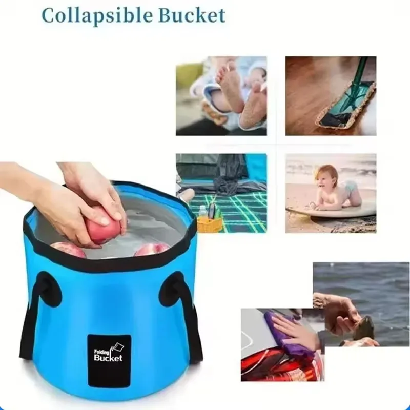 12L-20L Portable Foldable Water Bucket Fishing Bucket Folding Water Container for Travelling Camping Hiking Fishing Washing Amag