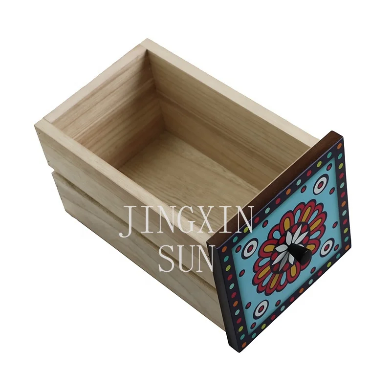 Medieval Furniture Solid Wood 9 Drawer Cabinet Color Printing Antique Locker Storage