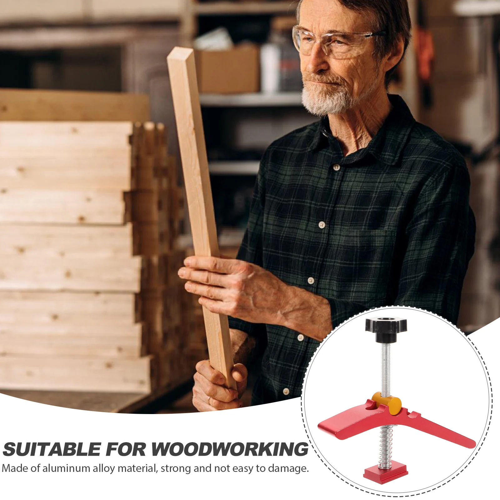 

Stable T Track Clamp Upgraded Design For Woodworking Furniture Construction Durable Aluminum Alloy Press Block Ergonomic Tool