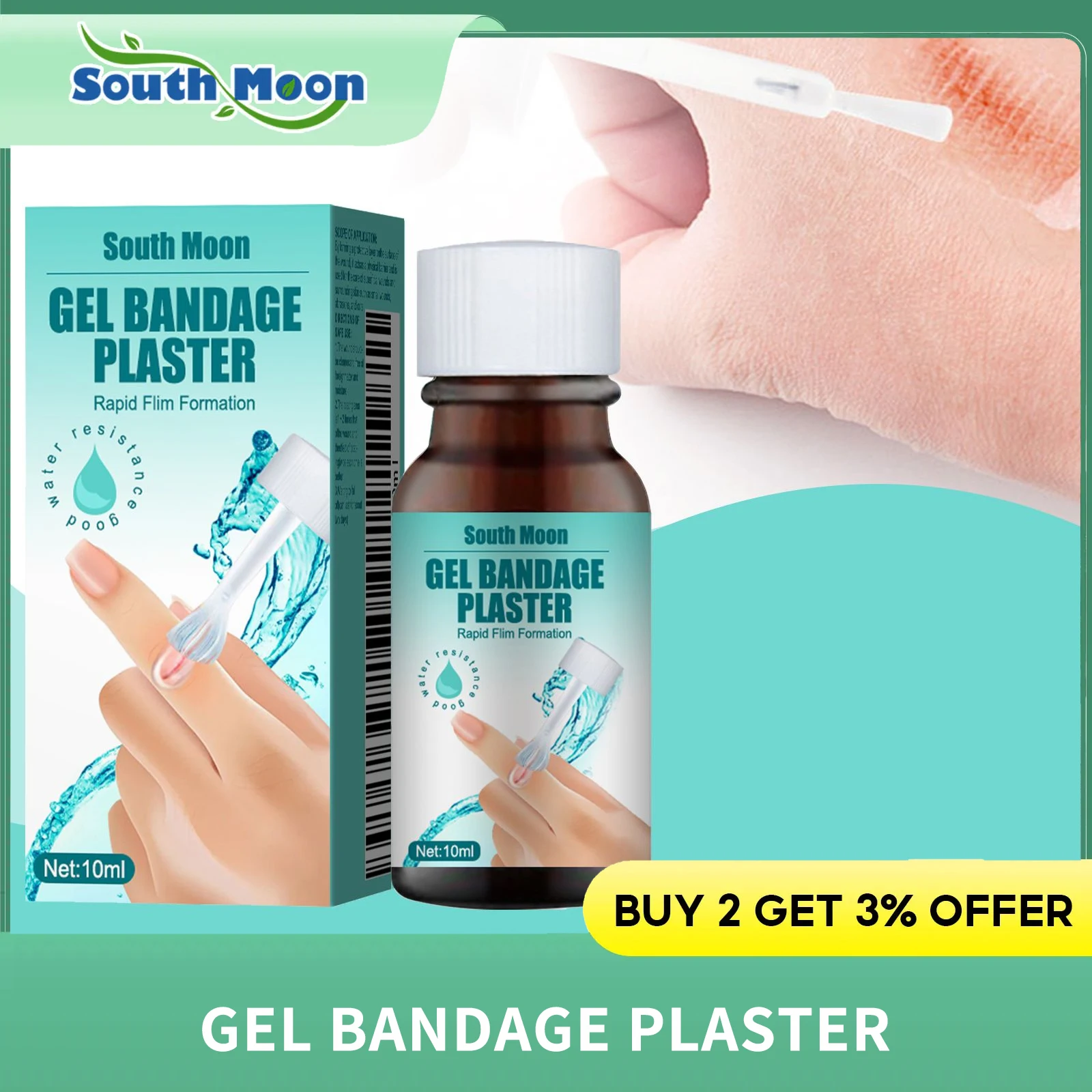 

Wound Healing Gel Breathable Waterproof Invisible Injury Protection Emergency Abrasion Bleeding Promote Recovery Liquid Band Aid