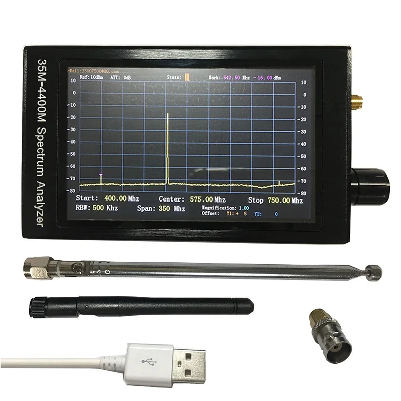 WGZX Handheld Portable 35M-4400MHz Spectrum Analyzer for Laboratory RF High Frequency EMC