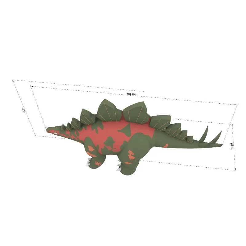 Dinosauro gigante dell'esposizione promozionale del stegosauro gonfiabile gigante per la pubblicità del palloncino del dinosauro modellato dal colpo di 8M