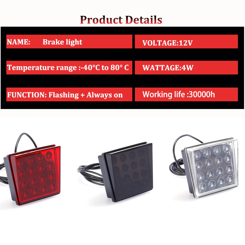 Rear Tail Lights Flash Strobe F1 Style Led Brake Pilot Lights for Car Motorcycle Auto Warning Reverse Stop Safety Bumper Lamps