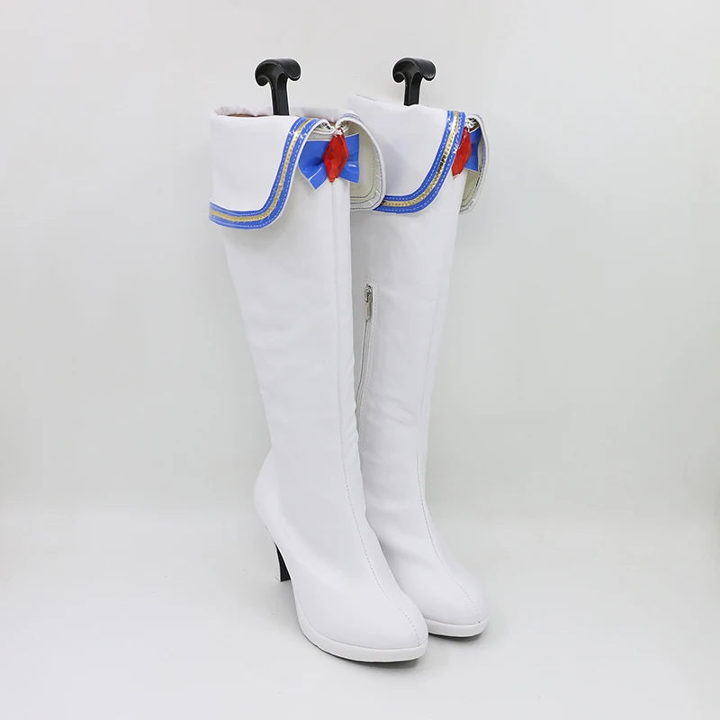 Giga Lady Sailor Kamen Rider Moon Cosplay Shoes Fontaine Girls Woman Halloween Carnival Party PU Leather Boots Custom Made