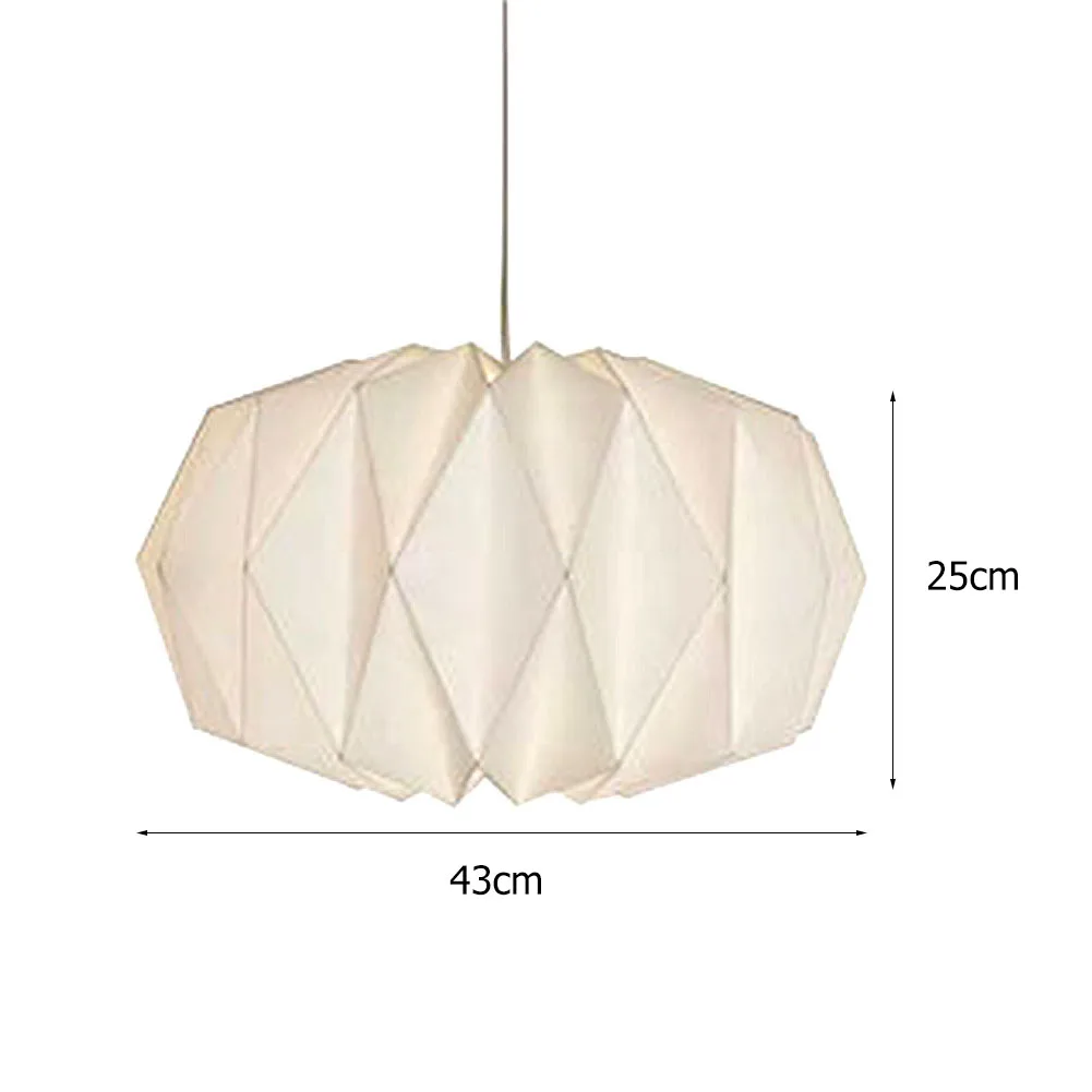 Nordic papierowy abażur kreatywny papierowy klosz do latarni Origami składana wisząca lampa wisząca pokrywa do salonu żyrandol Decor