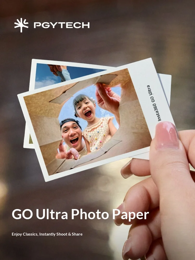 PGYTECH GO Ultra FunCam Photo Paper P-GM-448 Dye Sublimation Instant Camera Printer Paper Refill 54x82mm for Insta360 GO Ultra