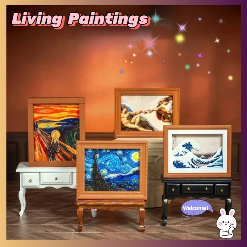 

Новая серия живых картин Queshile, слепая коробка ручной работы, игрушки, заводные украшения, художественный подарок, модные игры, коллекционные, подходят для всех