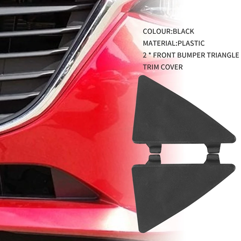 Auto Paraurti Anteriore Triangolo Trim Tappo di Copertura Per Mazda 3 Axela 2014-2016 BHN1-50-101 BHN1-50-102