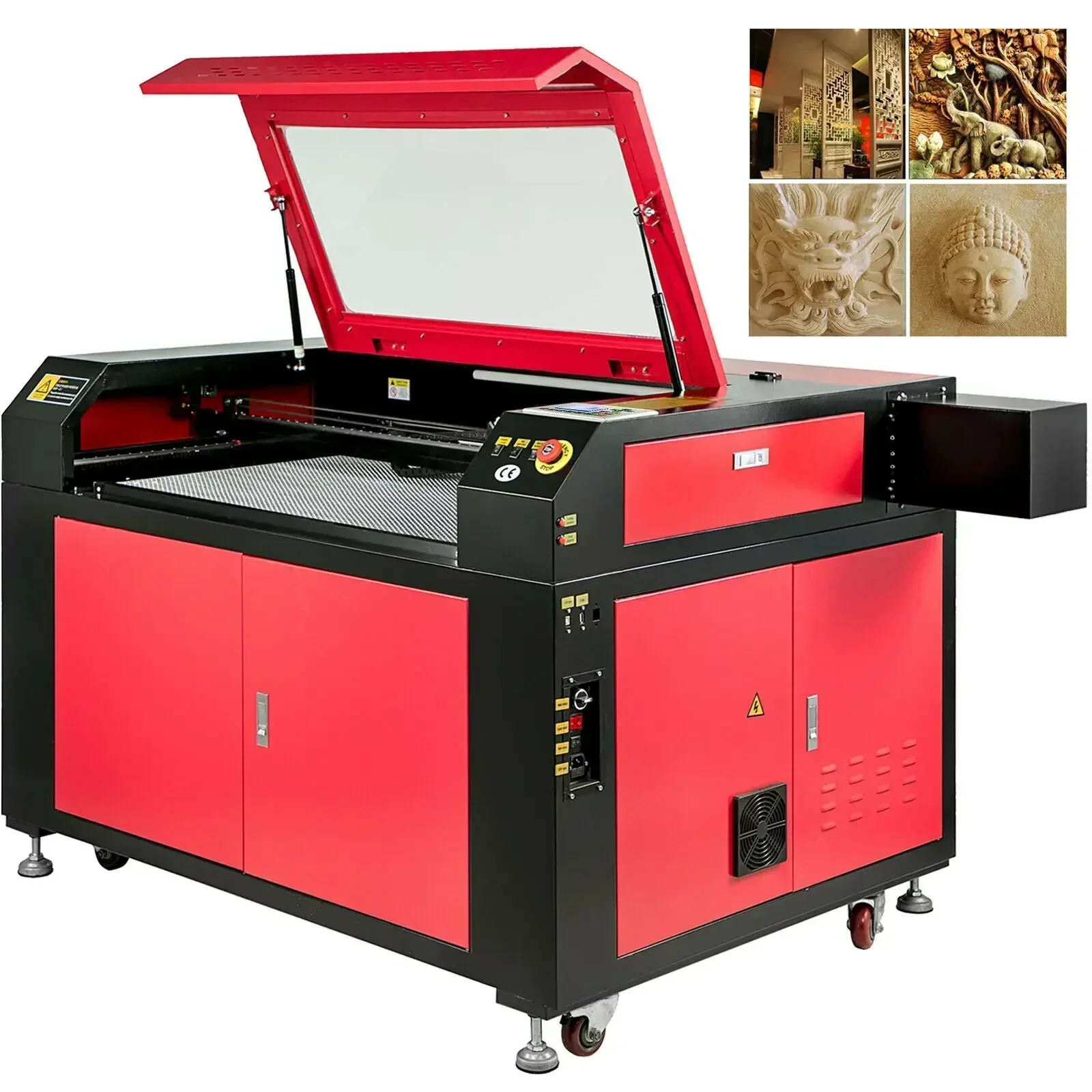 

VEVOR CO2 9060 100W USB Laser Engraving Ruida Cut Machine Engraving Cutting Wood Acrylic Engraving Artwork Crafts Printer Tools