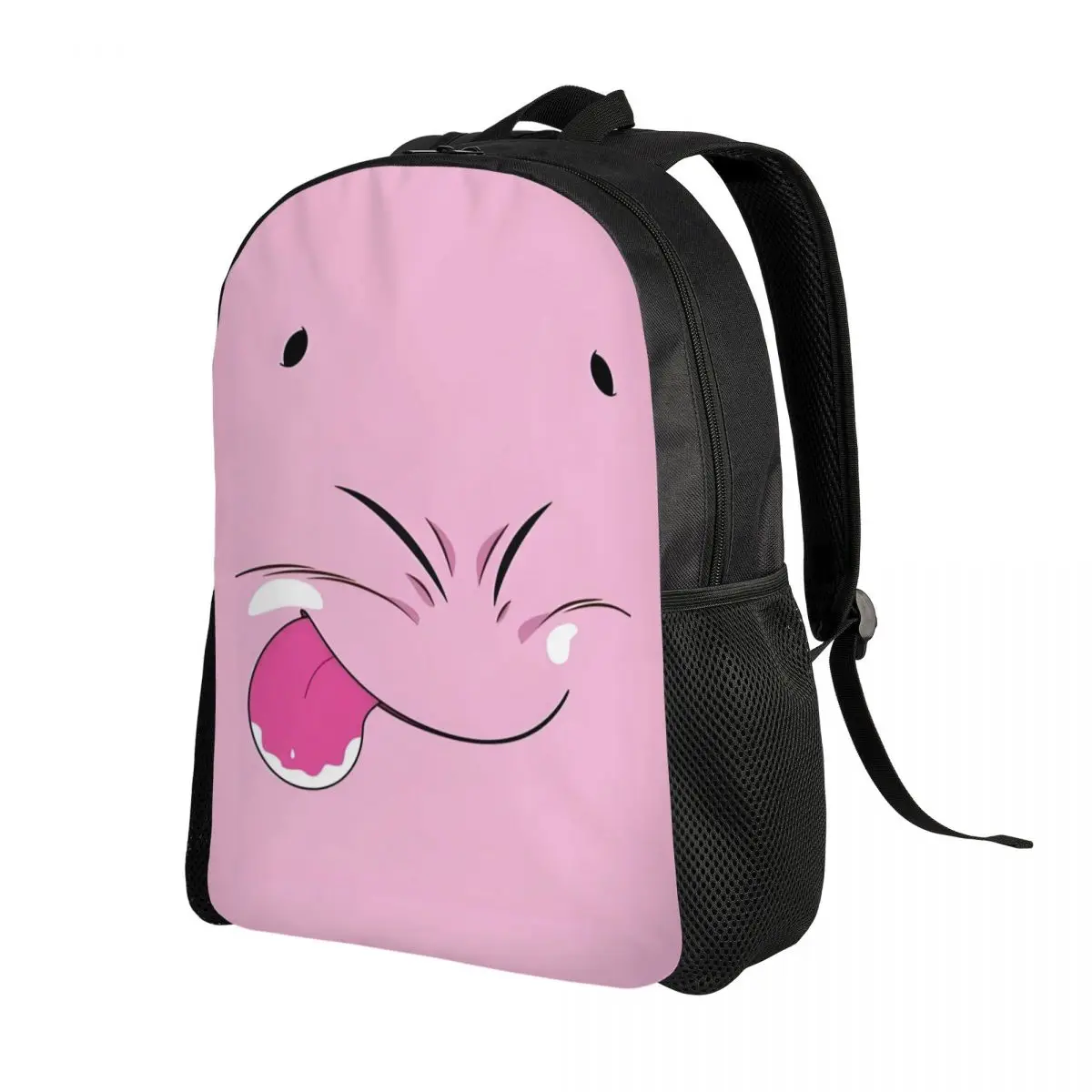 Benutzerdefinierte lustige Anime Majin Buues Rucksäcke für Damen und Herren, College-Schule, Studenten-Büchertasche, passend für 15-Zoll-Laptoptaschen
