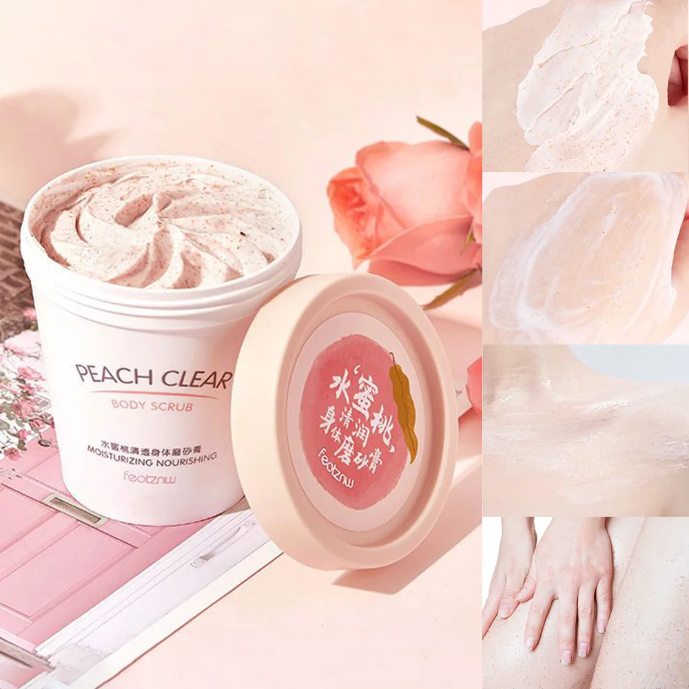 Fatini-exfoliante corporal de niacinamida, piel suave, hidratante Natural, limpieza profunda, brillo, crema exfoliante