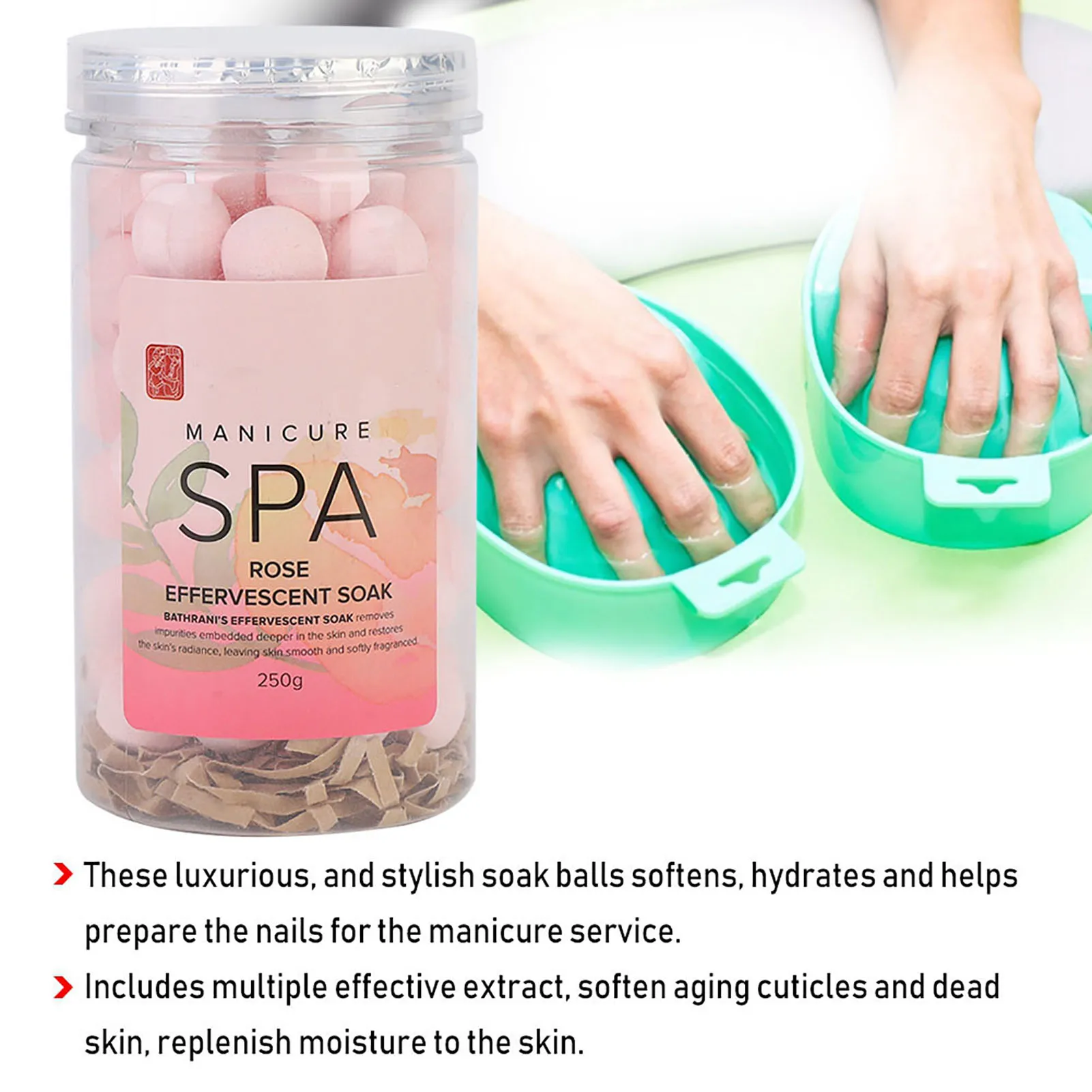 เล็บแต่งเล็บสปาฟู่แช่บอลลบ Dead Skin Cuticles Moisturizing Tender ผิวเล็บสปา Effervescent Soak Ball