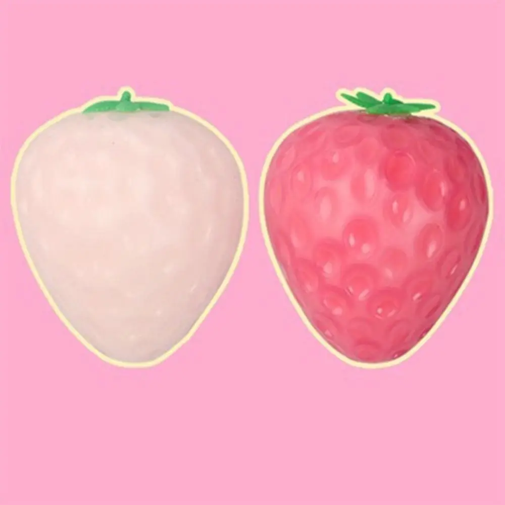 لينة مقلد تغيير لون الفراولة المتغيرة اللون ضغط تململ قرصة الحسية الضغط TPR دمية صعبة الأطفال