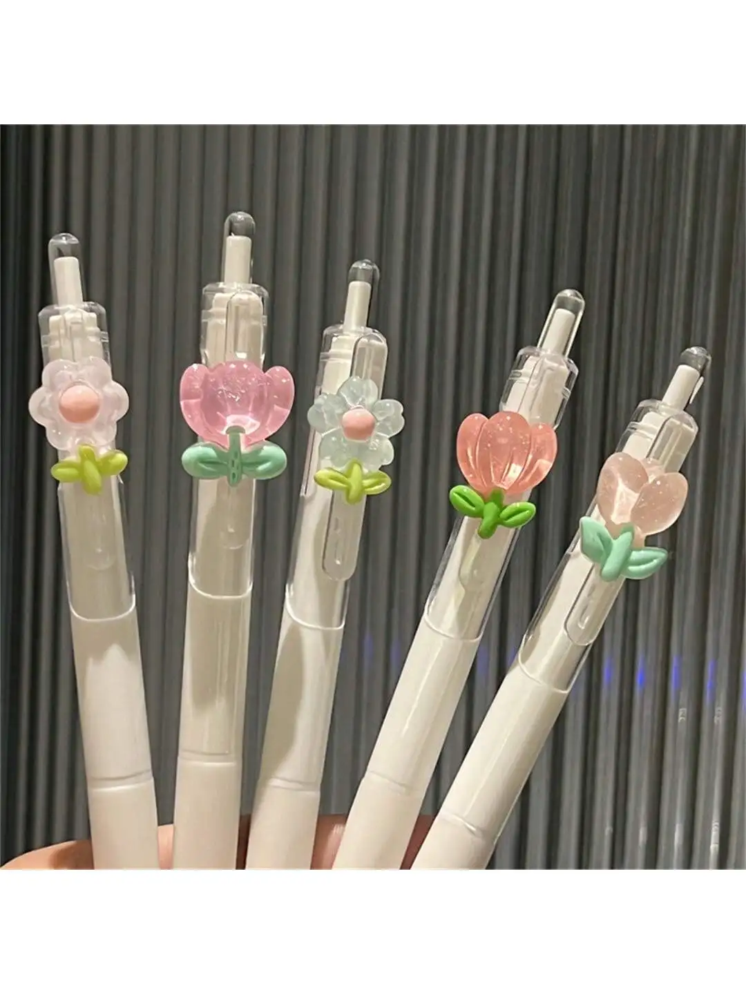 Bolígrafos de secado rápido con flores bonitas, papelería para estudiantes de punta fina, regalo para la vuelta al colegio, 1/5/10 Uds.