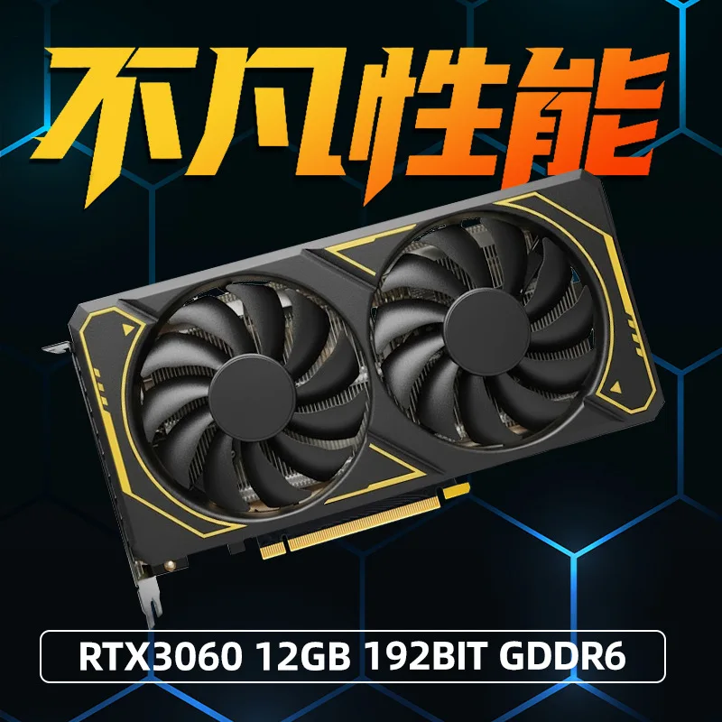 RTX 3060 12GB GDDR6 192-bit PCIe Graphics Card HDMI 2.1 3x DP 1.4 Desktop GPU Gaming Video Card