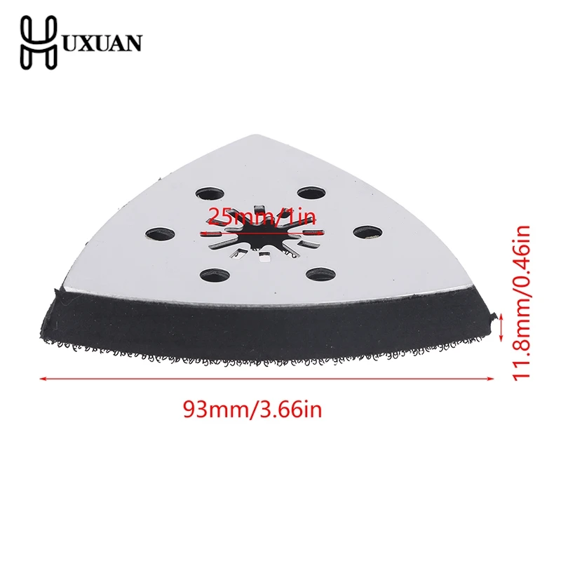 Universal Triangular Sand Saw Blade 90mm Triangular Sanding Pad 6 Holes Quick Release For Woodworking Polishing Grinding Sanding