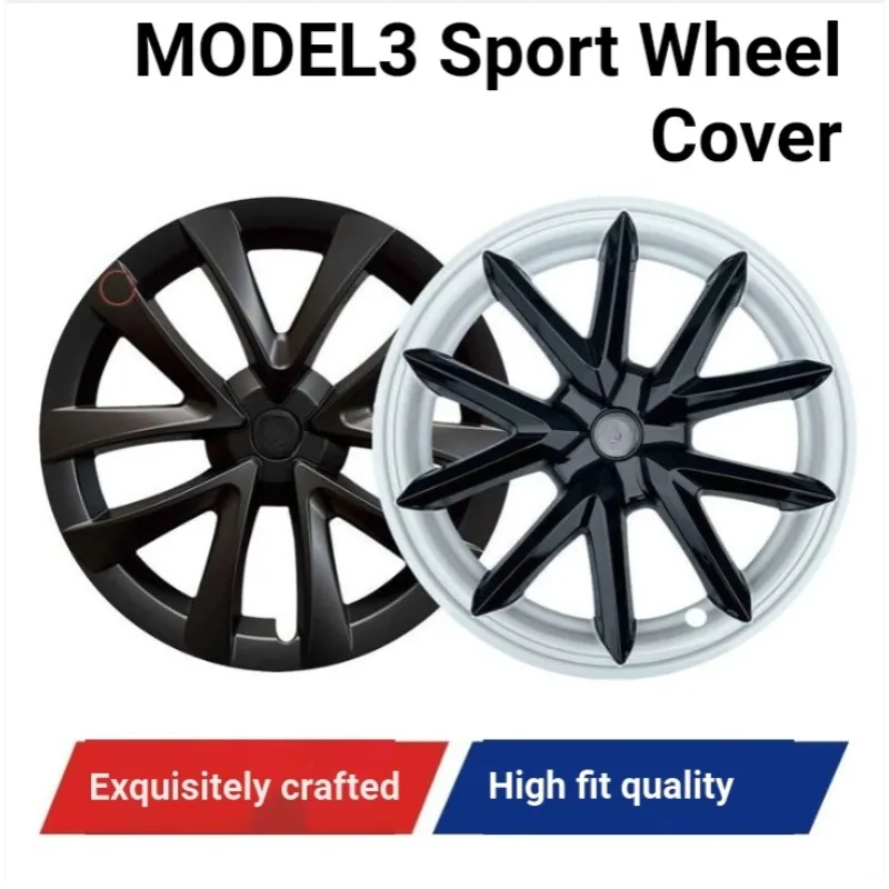 Applicable to Tesla model3 hub cover 18-inch models with the same wheel hub spider web hub cover protective ring decoration