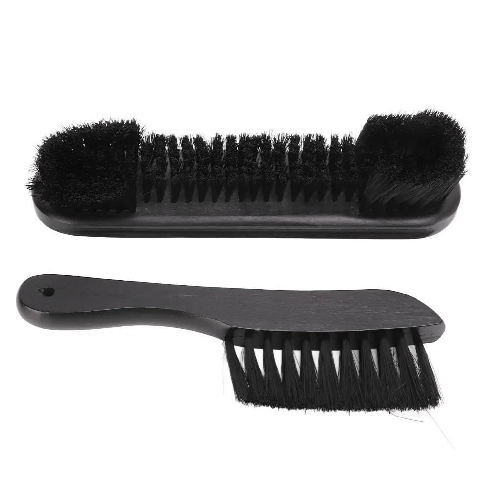 2PCS Wood Handle Pool Table Brush 9in Size Nylon Billiard Brush Kit 8in Rail Black Rail Brush Set Rail Cleaning
