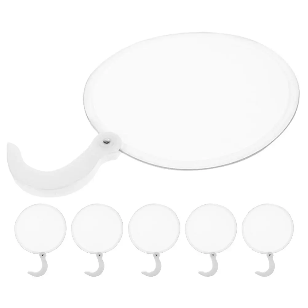 

6Pcs Foldable Round Fans Portable Handheld Fan Collapsible Quick Cooling for Weddings Festivals Outdoor Travel